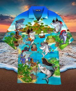 Pirates Shark In Summer Aloha Hawaiian Shirts For Men For Women