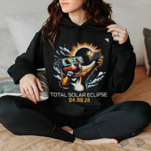 Pit Bull Dog Selfie Solar Eclipse 2024 Shirt