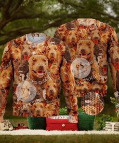Pitbull Dog Cute Puppies For Dog Lovers 3D Full Print Ugly Sweater Christmas Gift Sweater