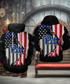 Pitt Panthers NCAA US Flag 3D Printed Hoodie