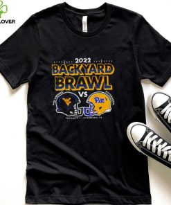 Pitt Panthers vs West Virginia Mountaineers The Backyard Brawl 2022 helmet shirt