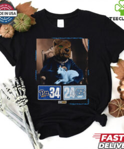 Pitt Wins 34 24 UNC Football 2024 Game Final Score Shirt