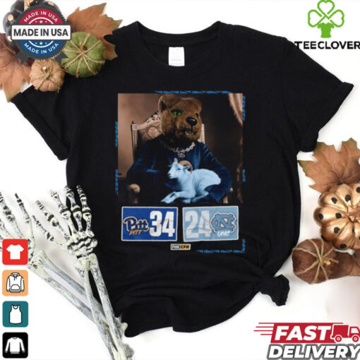 Pitt Wins 34 24 UNC Football 2024 Game Final Score Shirt