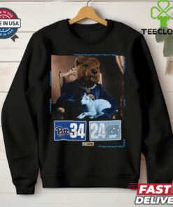 Pitt Wins 34 24 UNC Football 2024 Game Final Score Shirt