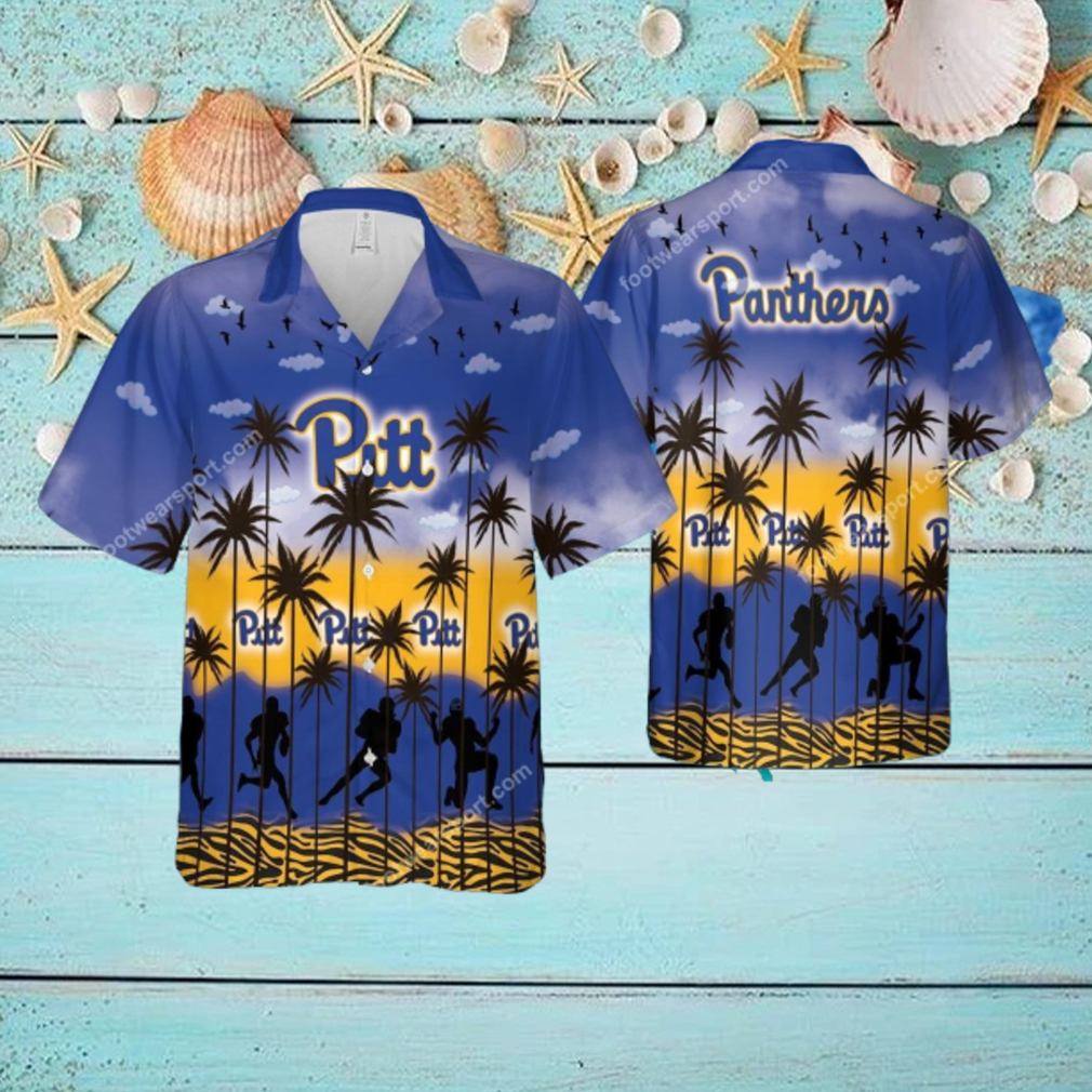 Pittsburgh Panthers Aloha Hawaiian Shirt Pattern Coconut Tree Gift Summer