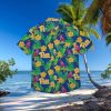 Purdue Boilermakers Black Floral Hawaiian Shirt