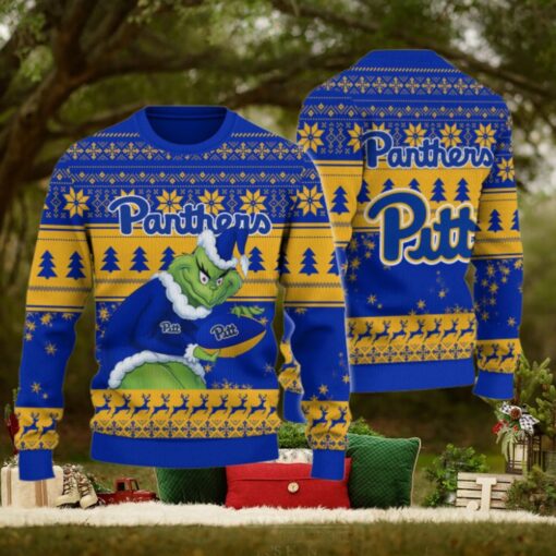 Pittsburgh Panthers Grinch Ugly Christmas Sweater