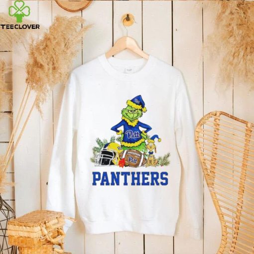 Pittsburgh Panthers Grinch and Max dog funny Christmas hoodie, sweater, longsleeve, shirt v-neck, t-shirt