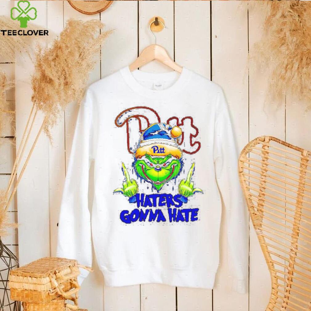 Pittsburgh Panthers Grinch middle finger haters gonna hate shirt Pittsburgh Panthers Grinch middle finger haters gonna hate shirt