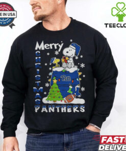 Pittsburgh Panthers Snoopy And Woodstock Merry Christmas Shirt