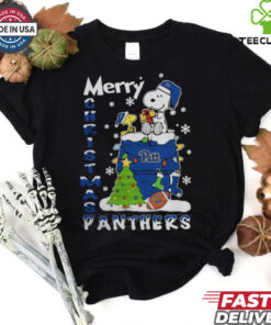 Pittsburgh Panthers Snoopy And Woodstock Merry Christmas Shirt