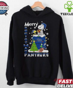 Pittsburgh Panthers Snoopy And Woodstock Merry Christmas Shirt
