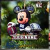 Tigers And Snoopy Christmas NCAA Ornament Custom Your Family Name