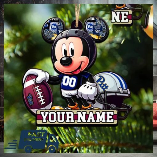 Pittsburgh Pathers NCAA Mickey Mouse Christmas Tree Decorations Custom Name Xmas Ornament