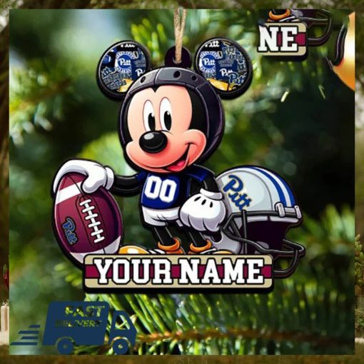 Pittsburgh Pathers NCAA Mickey Mouse Christmas Tree Decorations Custom Name Xmas Ornament