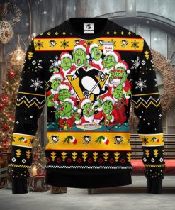 Pittsburgh Penguins 12 Grinch Xmas Day Christmas Ugly Sweater