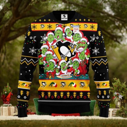 Pittsburgh Penguins 12 Grinch Xmas Day Christmas Ugly Sweater