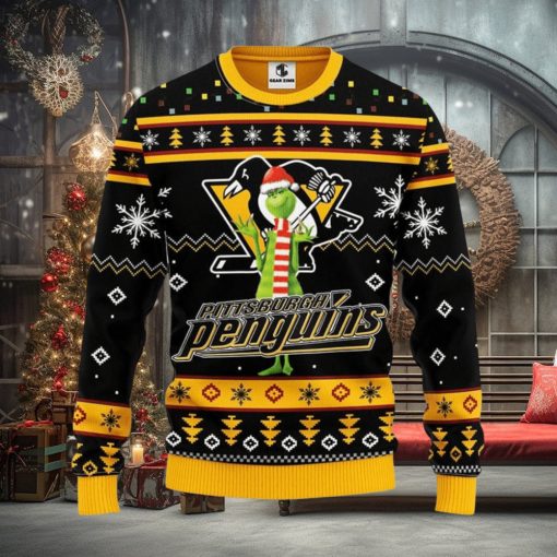 Pittsburgh Penguins Funny Grinch Xmas Ugly Christmas Sweater Best Christmas Gift Ideas