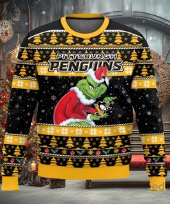 Pittsburgh Penguins Grinch AOP Ugly Christmas Sweater Christmas Gift For Men And Women