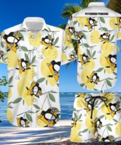 Pittsburgh Penguins Hawaiian Shorts and Shirt Summer Beach Shirt Full Over Print