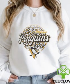 Pittsburgh Penguins Leopard Print Long Sleeve T Shirt