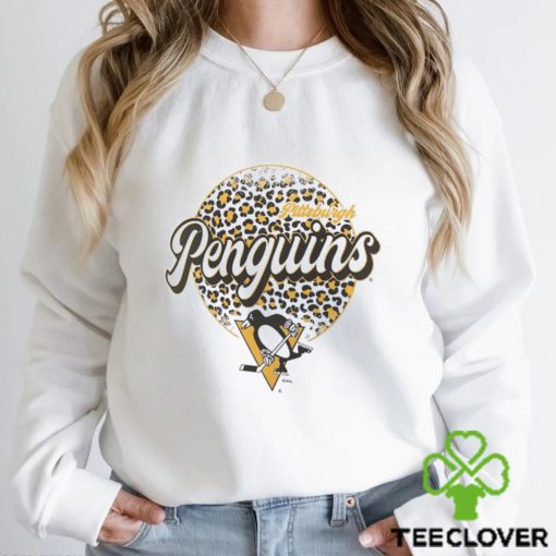 Pittsburgh Penguins Leopard Print Long Sleeve T Shirt