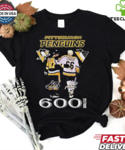 Pittsburgh Penguins Mario Lemieux x Sidney Crosby Signature 2024 2D T shirt