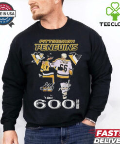Pittsburgh Penguins Mario Lemieux x Sidney Crosby Signature 2024 2D T shirt