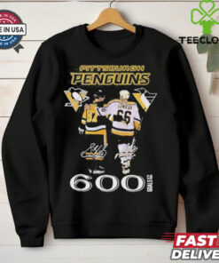 Pittsburgh Penguins Mario Lemieux x Sidney Crosby Signature 2024 2D T shirt