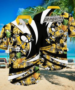 Pittsburgh Penguins NHL Flower Hawaiian Shirt