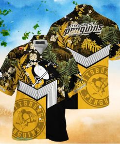 Pittsburgh Penguins NHL Flower Tropical Hawaiian Shirt And Short