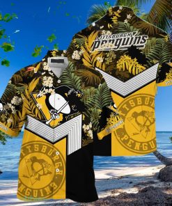 Pittsburgh Penguins NHL Flower Tropical Hawaiian Shirt And Short