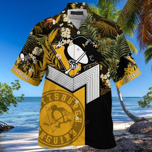 Pittsburgh Penguins NHL Flower Tropical Hawaiian Shirt