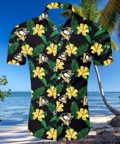 Pittsburgh Penguins NHL Hawaiian Shirt Tropical Flower