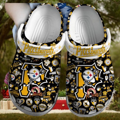 Pittsburgh Penguins NHL Sport Crocs Crocband Clogs Shoes Comfortable For Men Women and Kids – Footwearelite Exclusive