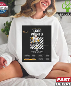 Pittsburgh Penguins Sidney Crosby Fifth fastest player in NHL history to record 1,600 points t hoodie, sweater, longsleeve, shirt v-neck, t-shirt