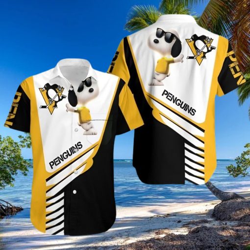Pittsburgh Penguins Snoopy On Doghouse Funny Hawaii Shirts