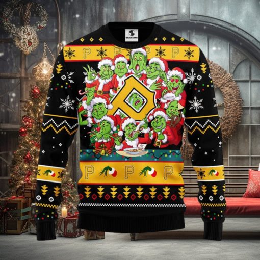 Pittsburgh Pirates 12 Grinch Xmas Day Christmas Ugly Sweater