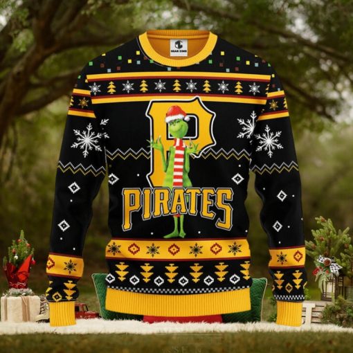 Pittsburgh Pirates Funny Grinch Christmas Ugly Sweater