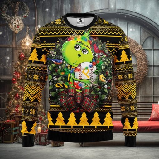 Pittsburgh Pirates Grinch Hug Christmas Ugly Sweater