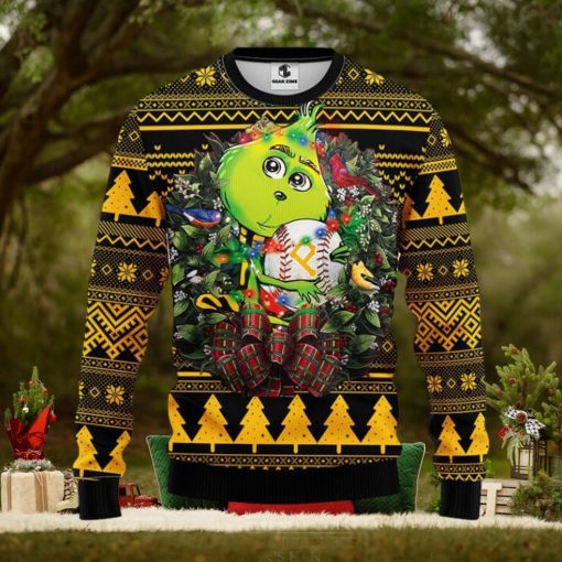 Pittsburgh Pirates Grinch Hug Christmas Ugly Sweater