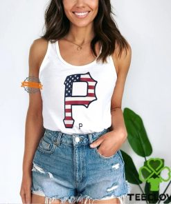 Pittsburgh Pirates P logo x Flag of the United States shirt