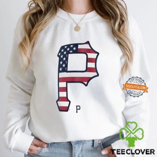 Pittsburgh Pirates P logo x Flag of the United States shirt