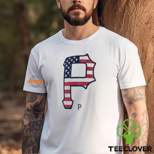 Pittsburgh Pirates P logo x Flag of the United States shirt