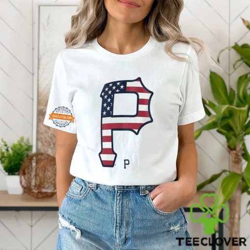 Pittsburgh Pirates P logo x Flag of the United States shirt