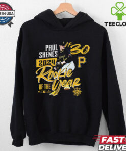 Pittsburgh Pirates Paul Skenes Black 2024 National League Rookie Of The Year T Shirt