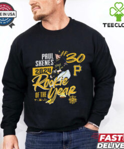 Pittsburgh Pirates Paul Skenes Black 2024 National League Rookie Of The Year T Shirt