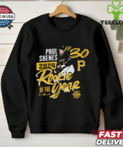 Pittsburgh Pirates Paul Skenes Black 2024 National League Rookie Of The Year T Shirt