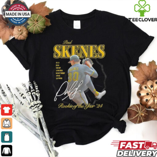 Pittsburgh Pirates Paul Skenes Rookie of the Year 2024 signature shirt