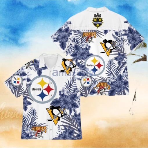 Pittsburgh Sport Teams Hawaiian Pittsburgh Steelers Pittsburgh Penguins Pirates Hawaiian Shirt For Fan